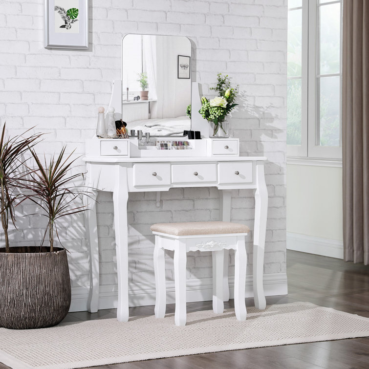 House of Hampton® Beauregard Vanity Set with Mirror & Reviews Wayfair